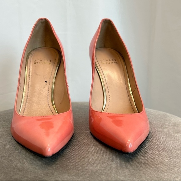 STUART Weitzman pink patent high heels Sz 6 - Picture 3 of 10